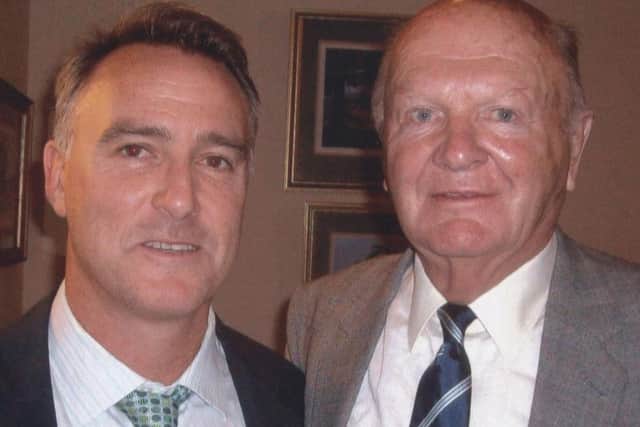 With former England international batsman Graham Thorpe at a Belvoir CC function EMN-180328-111209002