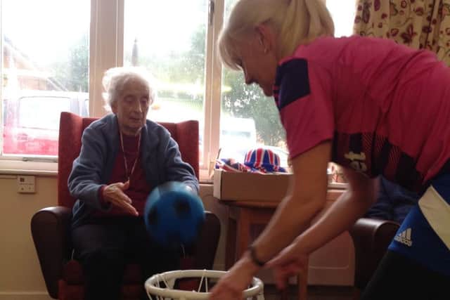 One resident shoots a basket for Sport Relief PHOTO: Supplied