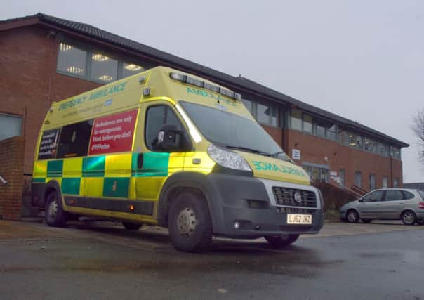 An ambulance parked at Phoenix House, where crews took breaks after the closure of the town's station EMN-180404-102844001