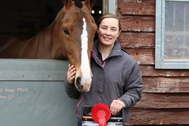 Novice winner Gunner Moon with her horse Slayer EMN-181204-121040002