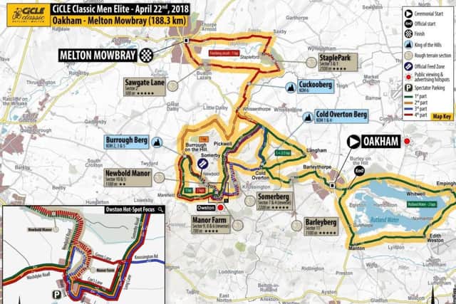 The Rutland-Melton CiCLE Classic route for 2018 EMN-180417-171049001