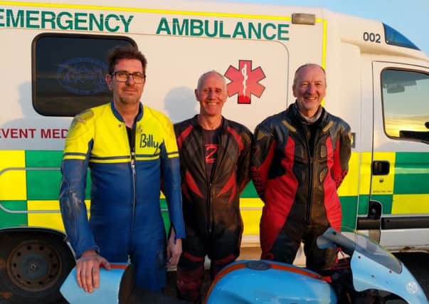 Richard Scott, Ian Arnold and Pat Bramman, from Whissendine, who have shattered 50-year-old land speed records EMN-180420-145919001