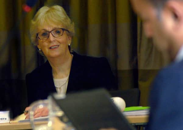Planning Inspector Mary Travers pictured on the opening day of the Melton Local Plan Examination EMN-180424-131944001