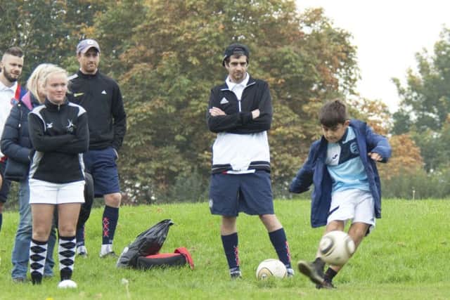 Playing footgolf at Sysonby Acres PHOTO: Derek Whitehouse