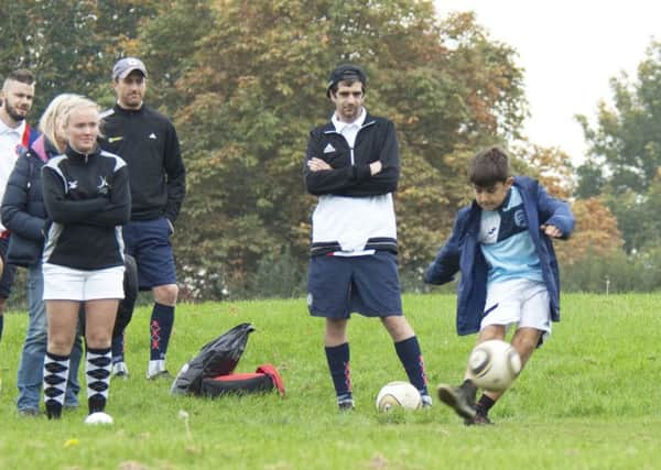Playing footgolf at Sysonby Acres PHOTO: Derek Whitehouse