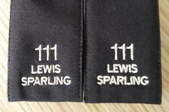 The 111 collar number Pc Lewis Sparling will be wearing, the same as his father EMN-180427-130529001