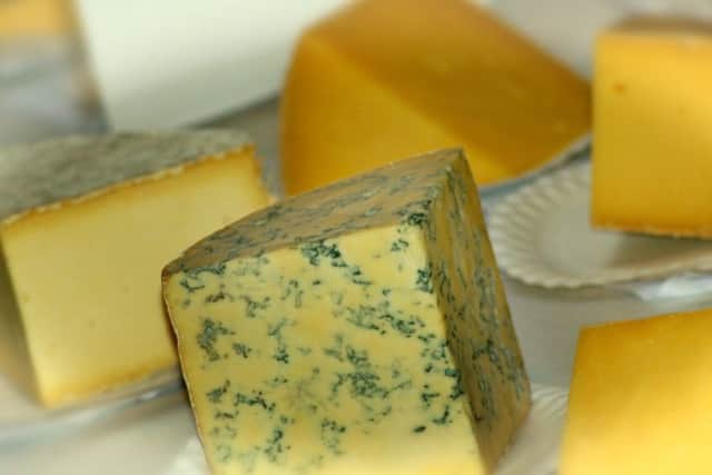 One of the blue-veined cheeses entered in this year's awards EMN-180427-143453001