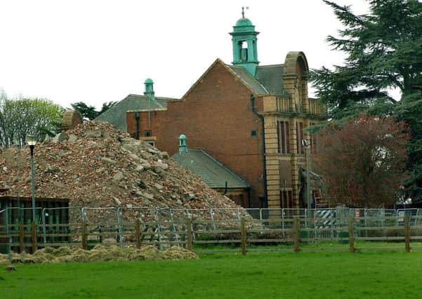 Demolition of the former King Edward VII School buildings, off Burton Street in Melton EMN-180423-120120001