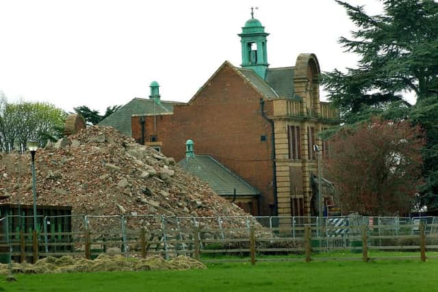 Demolition of the former King Edward VII School buildings, off Burton Street in Melton EMN-180423-120120001