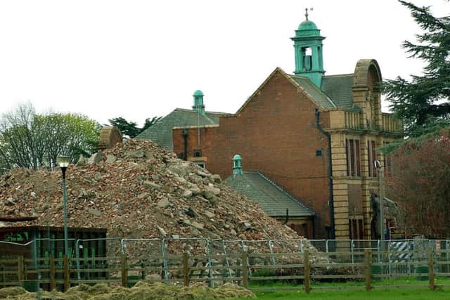 Demolition of the former King Edward VII School buildings, off Burton Street in Melton EMN-180423-120120001