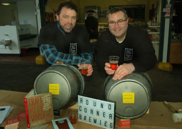 Combie Cryan and head brewer Colin Paige, who are to set up Round Corner Brewing at Melton Livestock Market EMN-180105-152736001