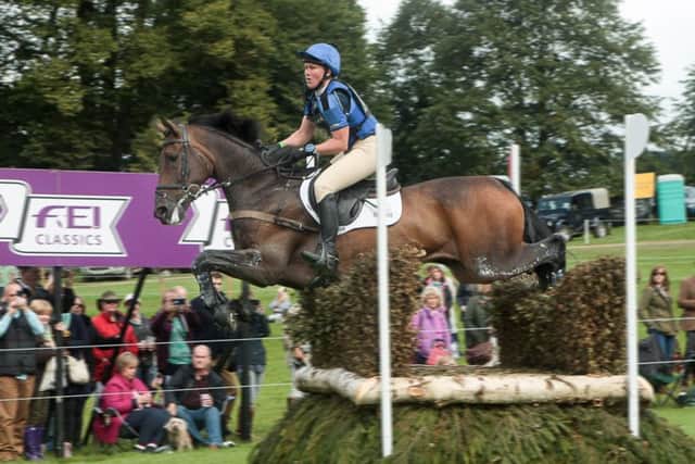 Emilie and Coopers Law (Spider) in action at Burghley in 2015, their last four-star competition in Britain EMN-180205-092552002