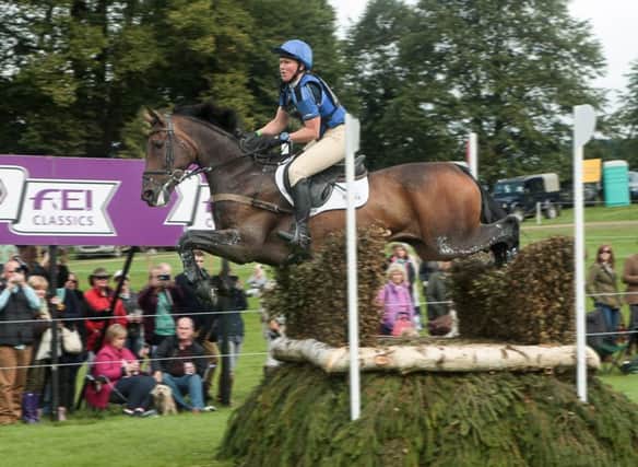 Emilie and Coopers Law (Spider) in action at Burghley in 2015, their last four-star competition in Britain EMN-180205-092552002