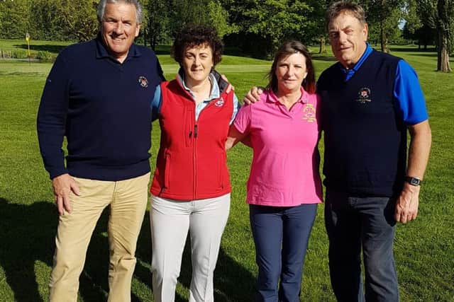 Boston Fourball winners, from left, Melton GC vice-captain Gerry Stephens, lady vice-captain Nancy Denney, lady captain Sandie Normanton, and club captain Glenn Price EMN-180514-170622002