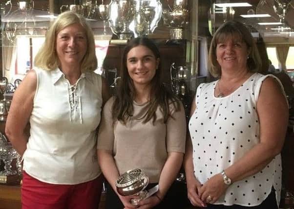 Elaine Kirby and Isobel Verner receive the Chandler Bowl EMN-180515-085921002