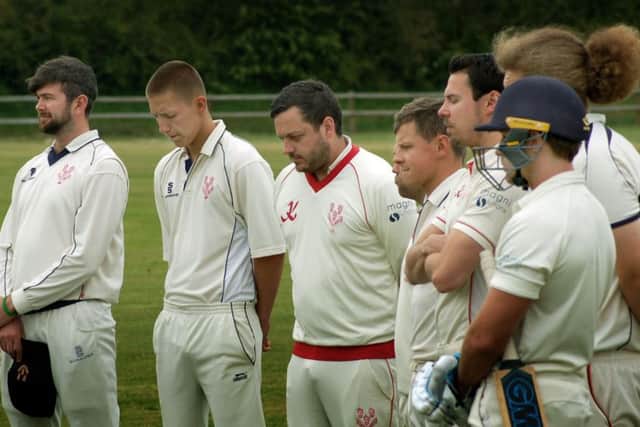 Thorpe Arnold and Egerton Park players held a minute's silence for Nick Gillett before their derby match on Saturday EMN-180515-092058001