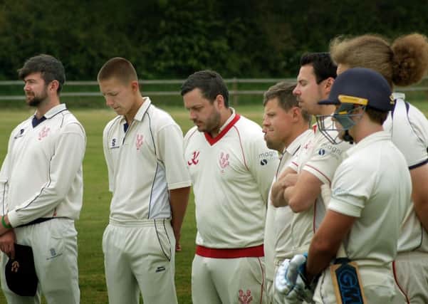 Thorpe Arnold and Egerton Park players held a minute's silence for Nick Gillett before their derby match on Saturday EMN-180515-092058001
