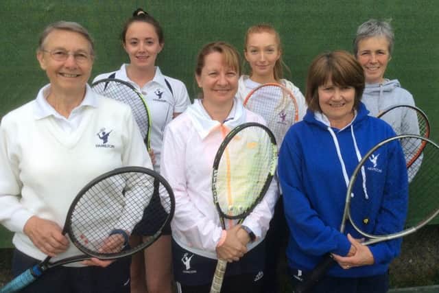 The team of Emily Harrison and Margaret Roskell, Penny Hallam and Margaret Heggs, and Sue Corfield with Jessi Jackson thrashed Kibworth EMN-180522-160353002