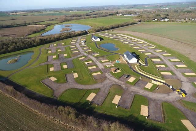 An aerial view of the Eye Kettleby Lakes Holiday Park.