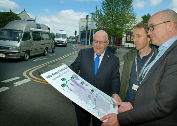County councillor Byron Rhodes examines the proposed route for the MMDR with County Hall colleagues Ian Vears and Andy Jackson EMN-180521-163503001