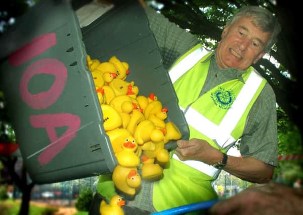 Melton Rotary's David Ward gets ready for the big launch PHOTO: Tim Williams