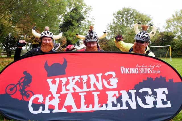 The Sweepers Joe Pell, Rob Murray and Adam Goodwin promote the Viking Challenge PHOTO: Supplied