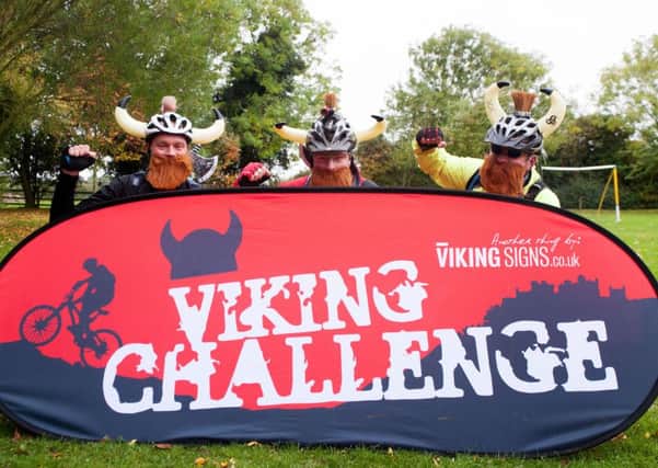 The Sweepers Joe Pell, Rob Murray and Adam Goodwin promote the Viking Challenge PHOTO: Supplied