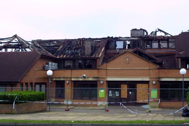 The remains of the Melton Borough Council offices followiing the devastating fire in May 2008 EMN-180523-154633001