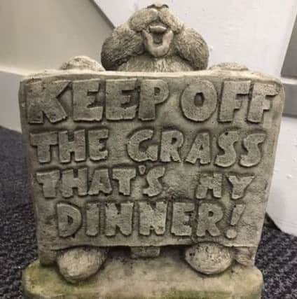 A bunny ornament, which police believe was stolen from a garden in Melton Mowbray EMN-180525-134835001