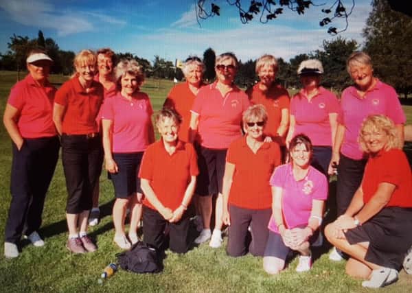 Melton Ladies (in pink) and Ullesthorpe Ladies before their Taskers Trophy match EMN-180529-110006002