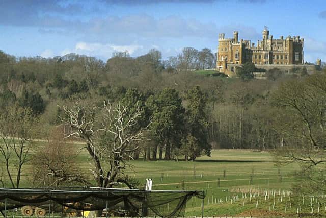 The Vale of Belvoir, with Belvoir Castle in the distance, viewed from the village of Knipton EMN-180530-113913001