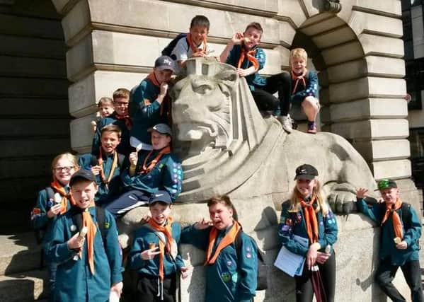 Scouts taking a break in Nottingham city centre PHOTO: Supplied