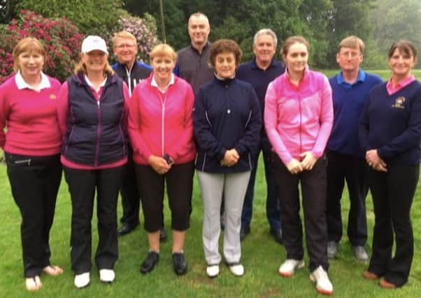 Melton and Charnwood Forest players prepare for their mixed match.