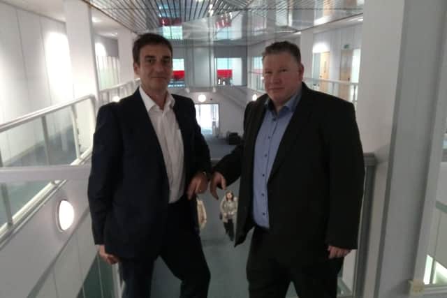 Nigel Brown, of Pera, and Phillip Lee, managing director of Evolve.