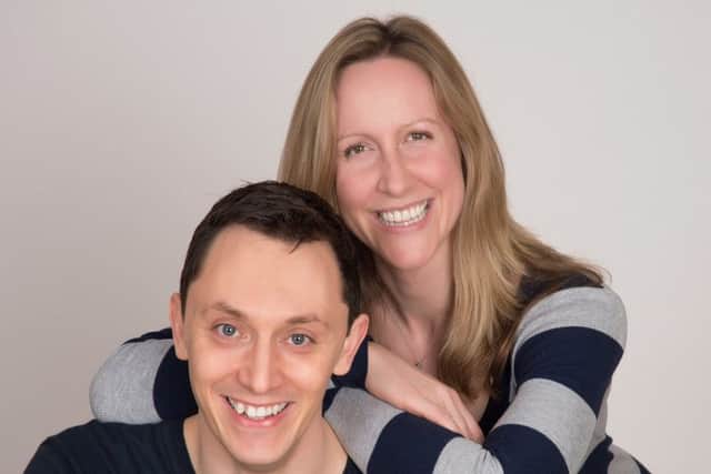 Clarissa Foster, whose book on how she coped with a genetic mutation which gave her a high risk of developing cancer has been nominated for a national award, with husband James EMN-180806-151814001