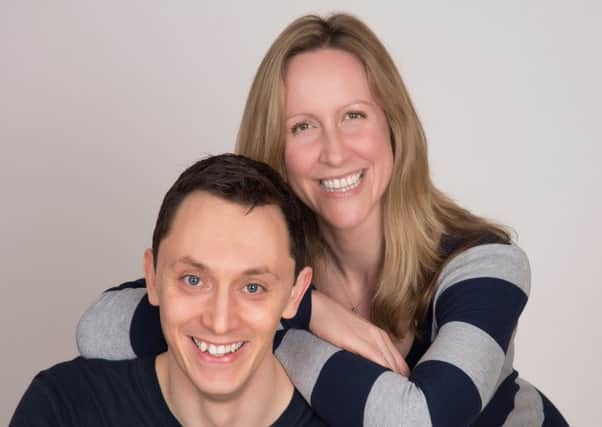 Clarissa Foster, whose book on how she coped with a genetic mutation which gave her a high risk of developing cancer has been nominated for a national award, with husband James EMN-180806-151814001