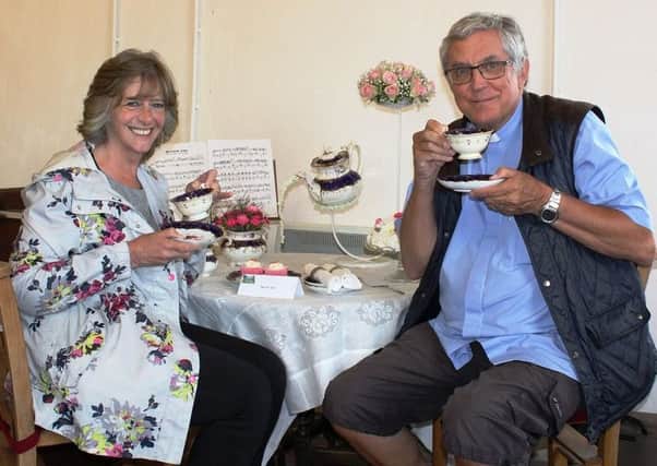 More tea vicar? Melton Mowbray Team Parish Rector, the Rev Kevin Ashby, and his wife Alyson enjoy a welcome cuppa in St Bartholomew's Church, Welby PHOTO: Supplied