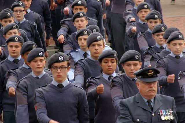 Air Cadets take part in the 2016 Battle of Britain parade through Melton EMN-180615-110346001