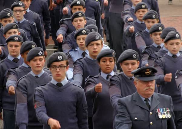 Air Cadets take part in the 2016 Battle of Britain parade through Melton EMN-180615-110346001