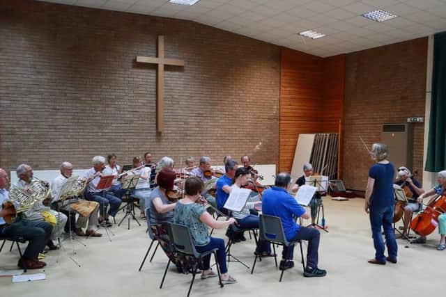 Melton Mowbray Orchestra rehearsing in Sandy Lane Methodist Church PHOTO: Supplied