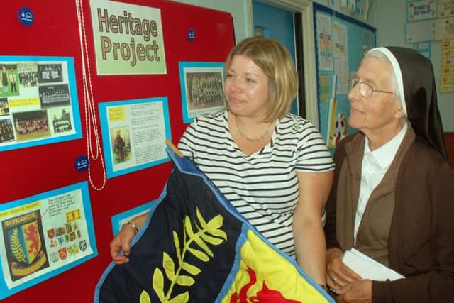 St Francis Catholic Primary School deputy head and project heritage organiser Gosia Brown with Sister Anthony, who was a teacher there from 1956 to 1996. EMN-180626-154447001