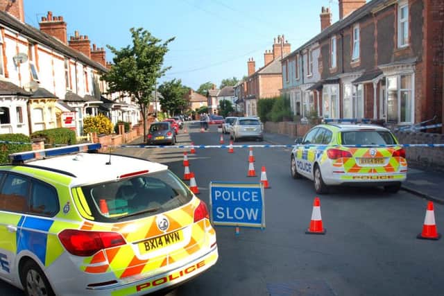 The scene in Stafford Avenue in Melton this morning