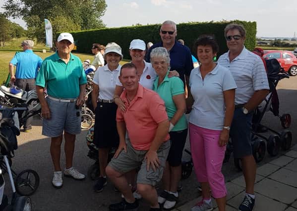 Golfers at the 9 Back in Time tournament at Melton, including club pro Tony Westward EMN-181007-124957002