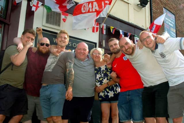 Football fans who enjoyed watching England's World Cup win over Sweden on Saturday at The White Hart in Melton EMN-180907-103718001