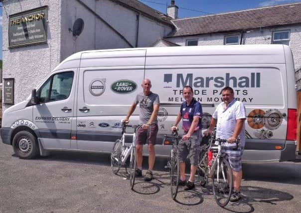 Back at The Anchor (Left to right): Martyn Woolliscroft, Paul Cousin and Andrew Norwood PHOTO: Supplied