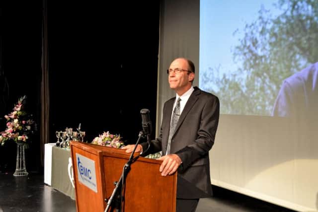 Brooksby Melton College assistant principal, Mark Bendle, presenting the awards PHOTO: Supplied
