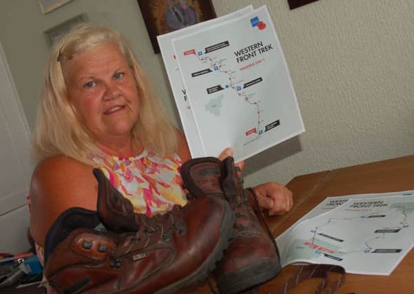 Fran Hearn, who plans to do a 65-mile trek through First World War battlefields to raise money for the Royal British Legion in memory of her late husband, Trevor EMN-180724-091634001