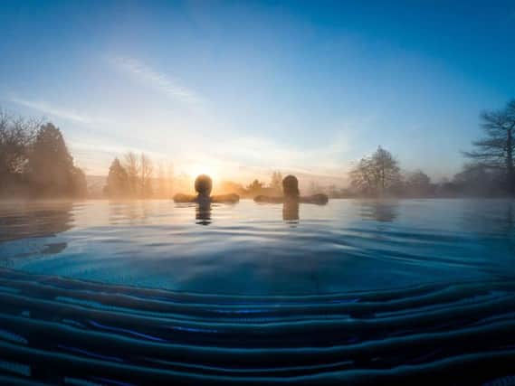 Ragdale Hall's rooftop infinity pool.