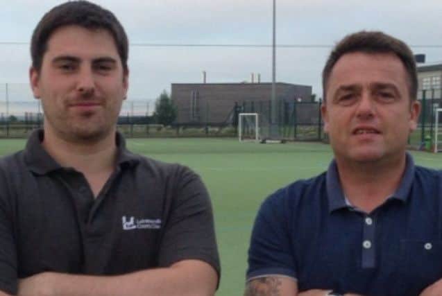 In his first managerial job at Asfordby Amateurs with co-manager Nigel Shaw EMN-180724-124207002