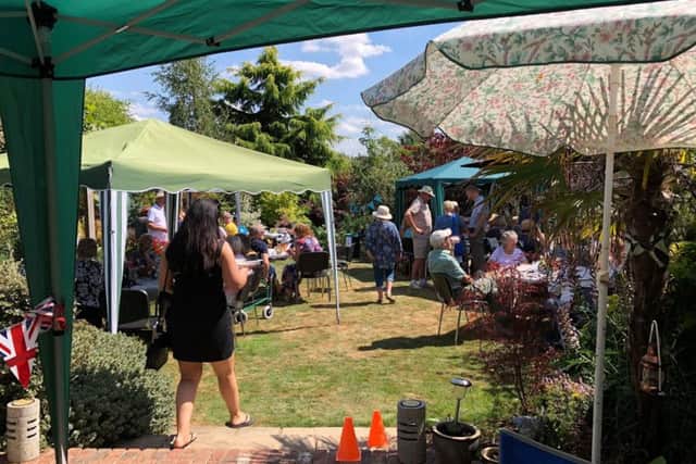 Fun in the sun for visitors to Mr and Mrs Tipper's Melton garden PHOTO: Supplied